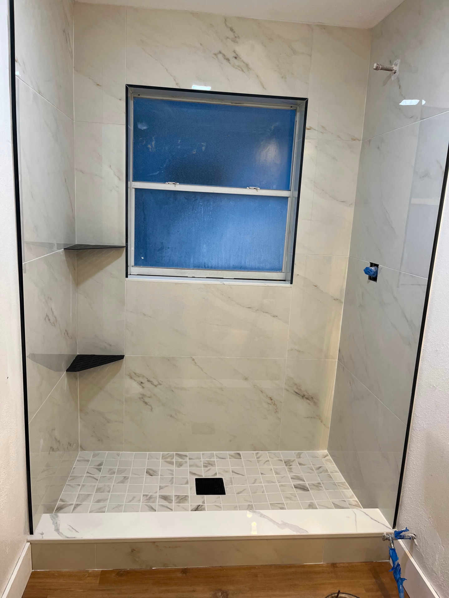 Custom tile shower built by Alex Premier Renovation